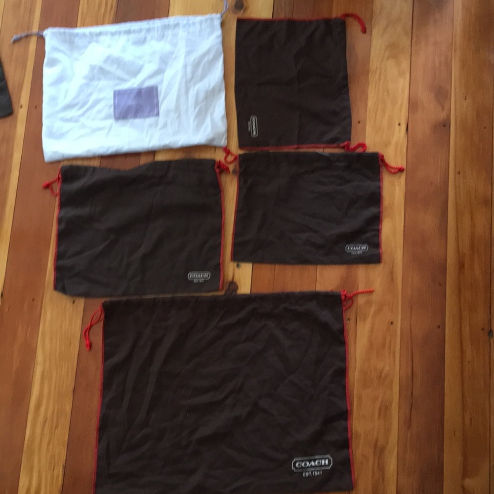 5 coach dust bags